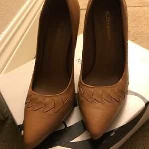 Very cute camel BCBG heels.